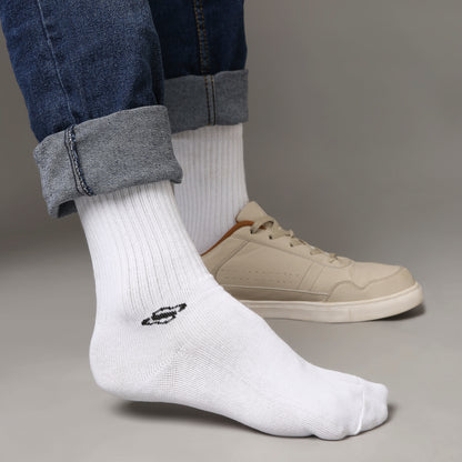 Comet Comfort Crew Socks (White)
