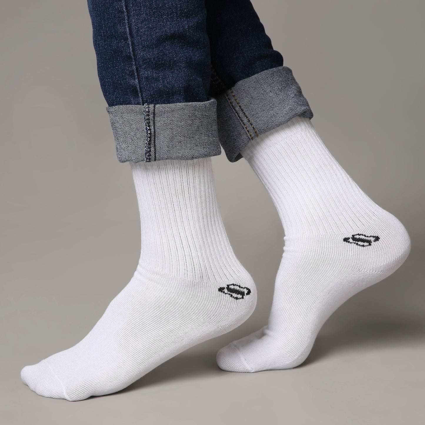 Comet Comfort Crew Socks (White)
