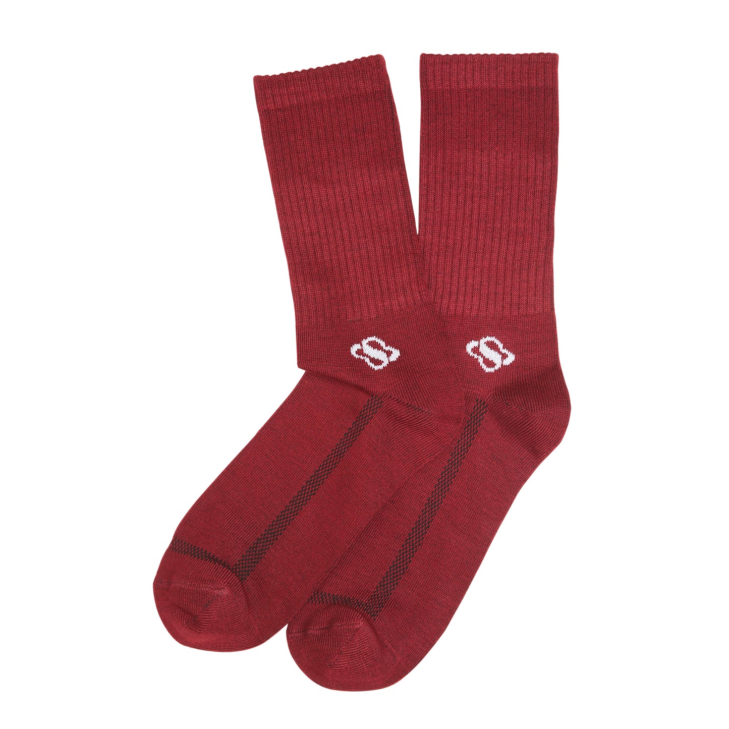 Mars Performance Crew Socks (Maroon)