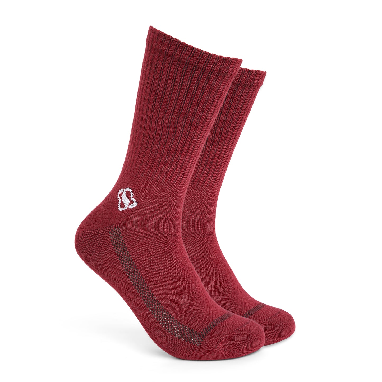 Mars Performance Crew Socks (Maroon)