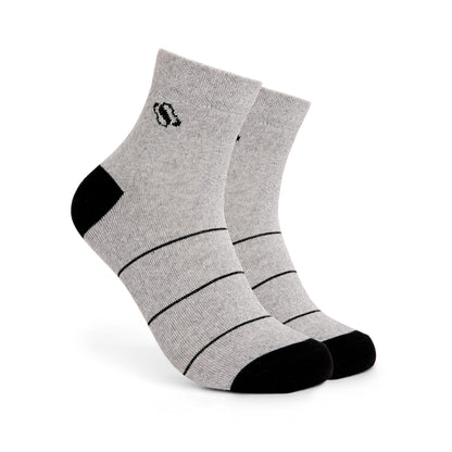Grey Crew Socks – Black Toe & Heel