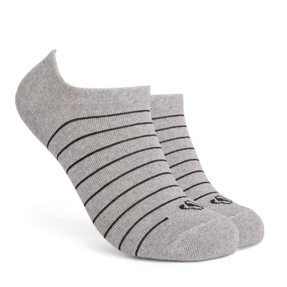 Stealth Striper No-Show Socks (Grey)