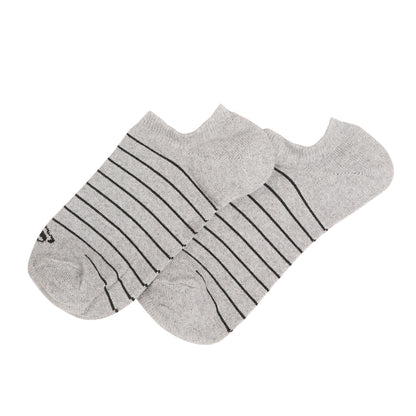 Stealth Striper No-Show Socks (Grey)