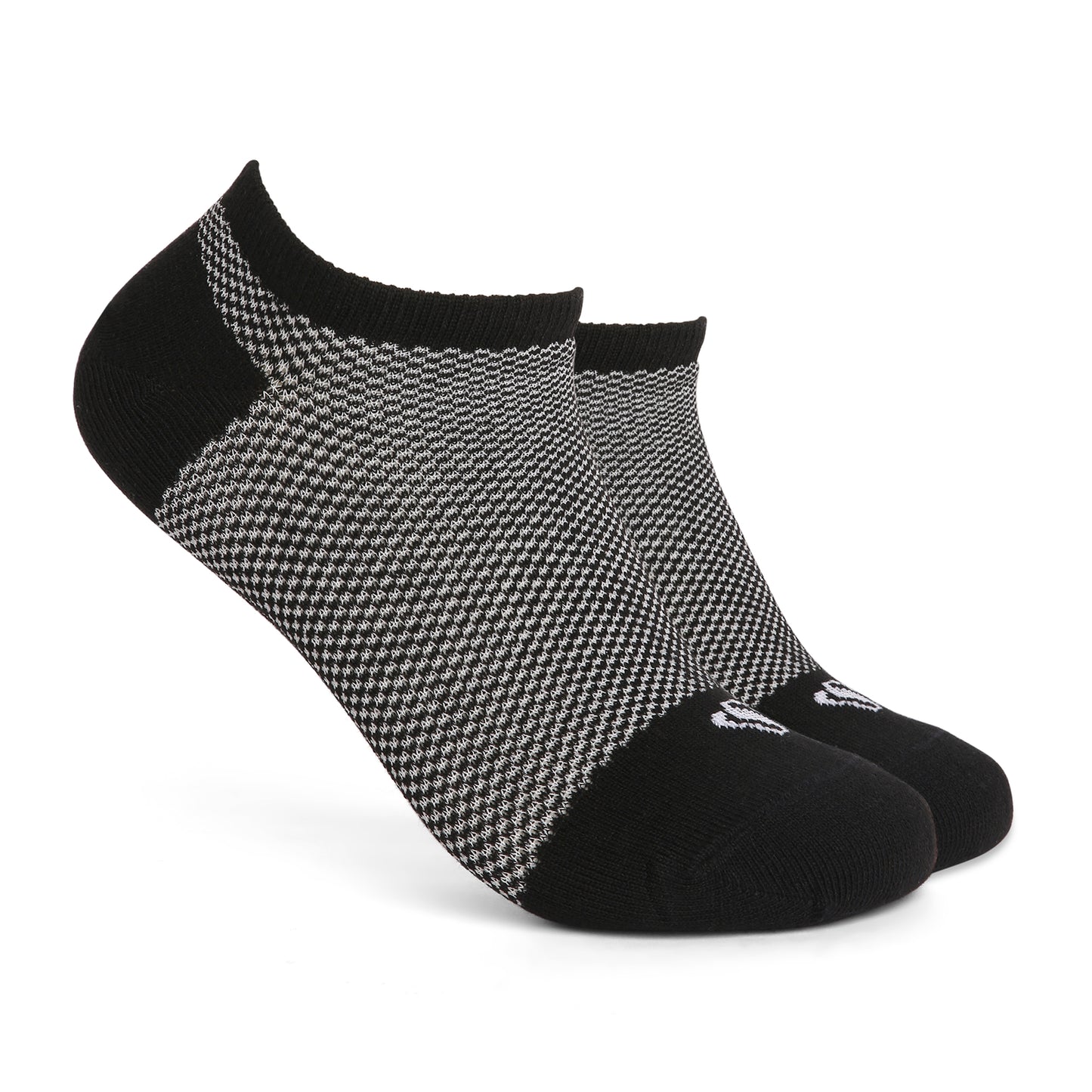 Checker Ankle Runner Socks (Black/White)